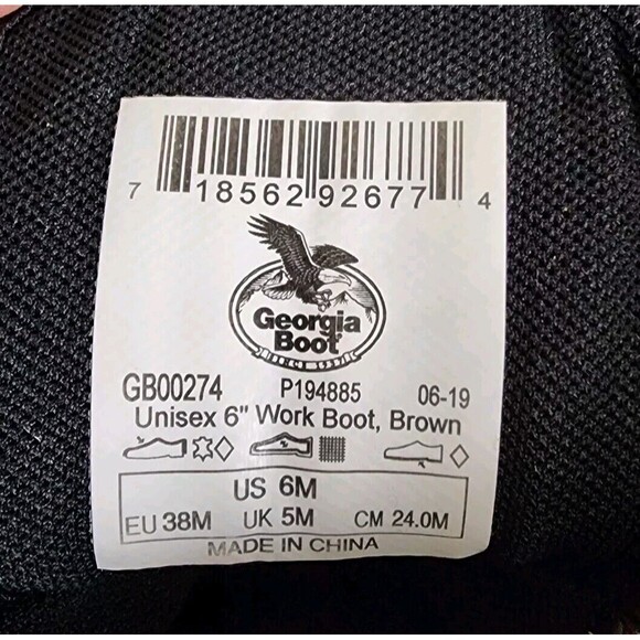 Georgia Marshland Duck Work Boot Unisex Mens 6 Womens 8 Brown GB00274 - Picture 9 of 9